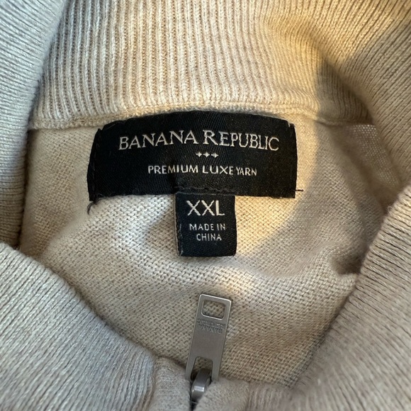 Banana Republic Luxe Yarn Half-Zip Sweater – Size XXL cotton/silk/cashmere soft! - Picture 3 of 6